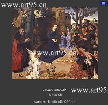 桑德罗·波提切利（Sandro Botticelli）作品高清图片参数