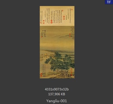 杨柳 暮归图