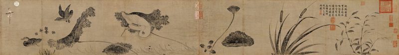 池塘秋晚图 画心