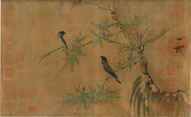 竹禽图 画心