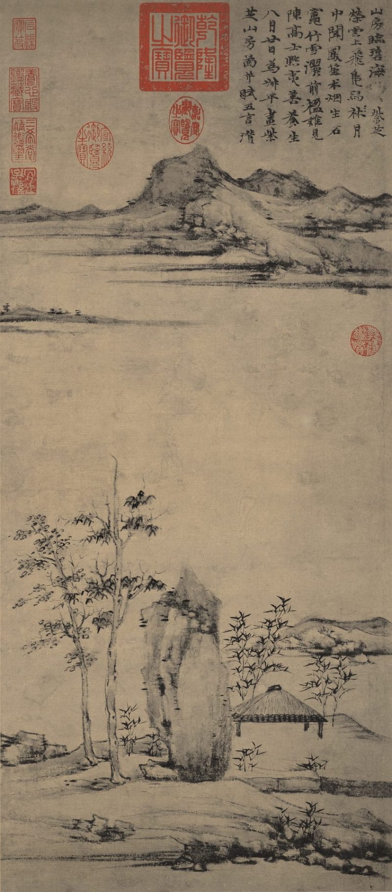 倪瓒-紫芝山房图