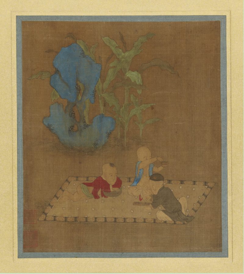 钱选-芭蕉唐子图