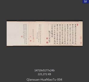 钱选-花鸟图卷
