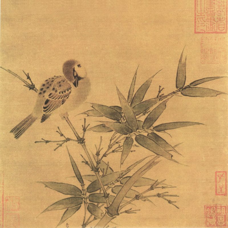 竹雀图