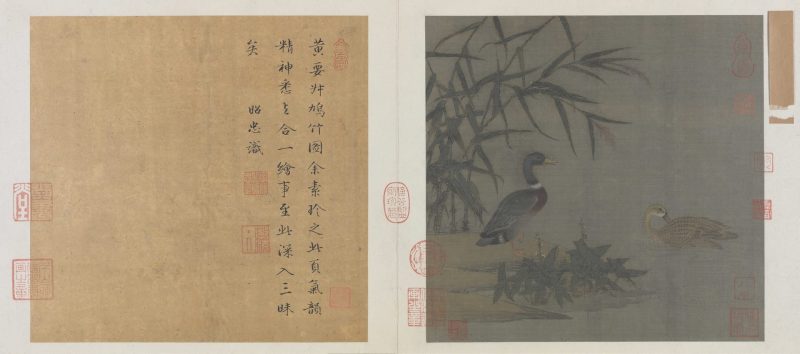 溪芦野鸭图