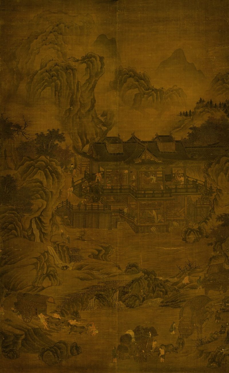 山溪水磨图