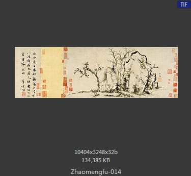 赵孟頫-秀石疏林图
