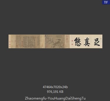 赵孟頫-幽篁戴胜图