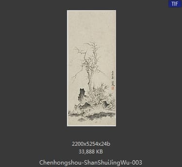 陈洪绶-山水物件花卉 03