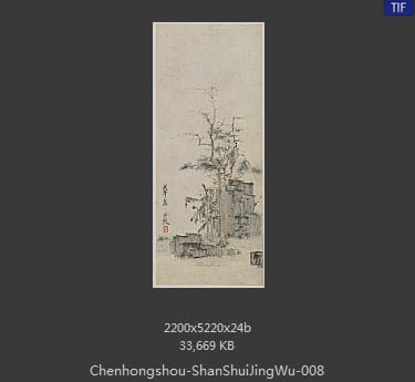 陈洪绶-山水物件花卉 08