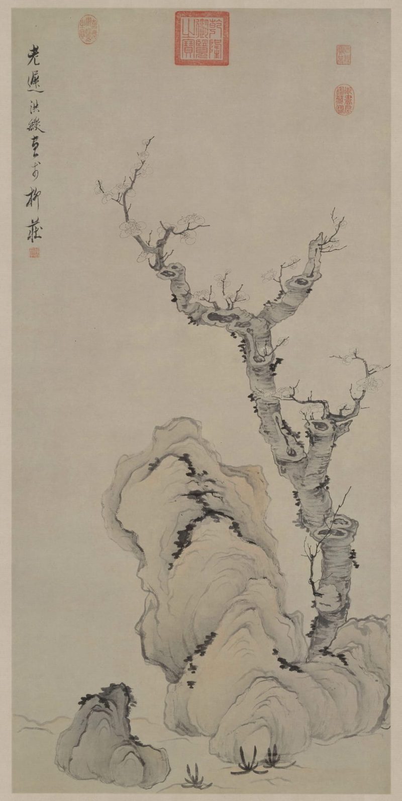 梅石图