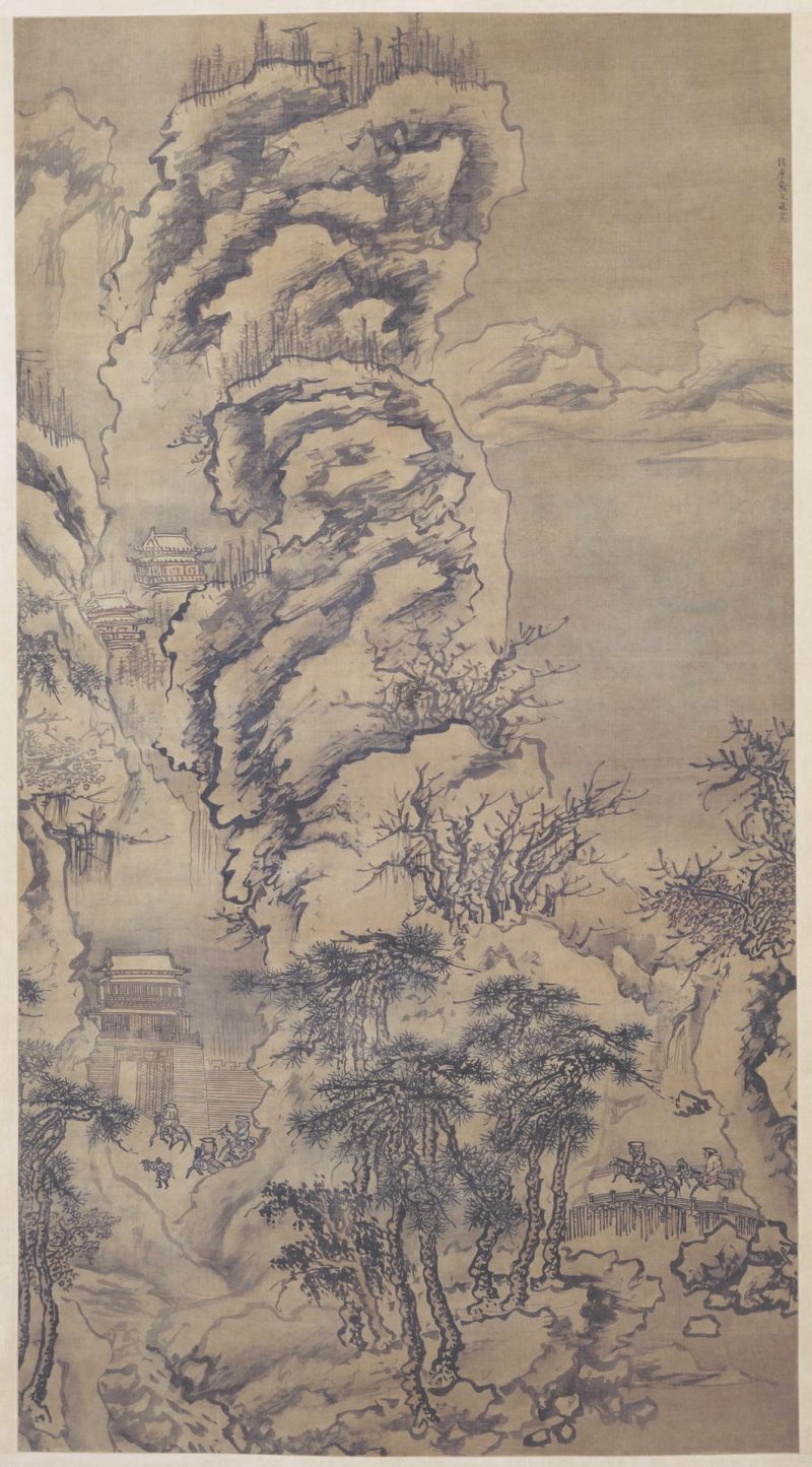雪景山水图