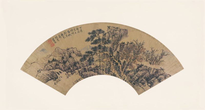 山水扇面
