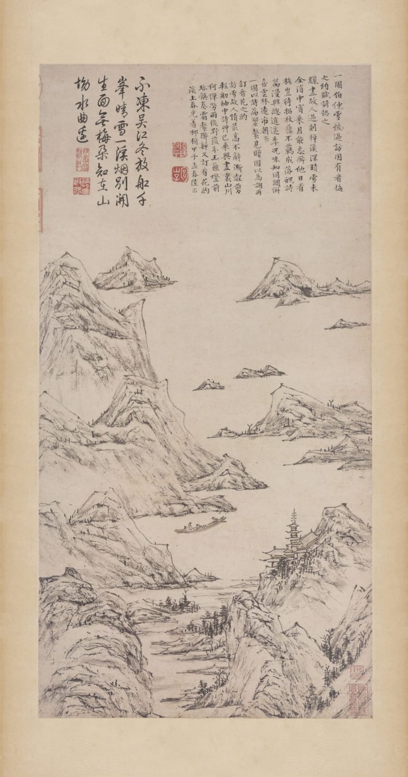雪后访梅图