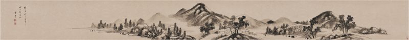 雨中山色图