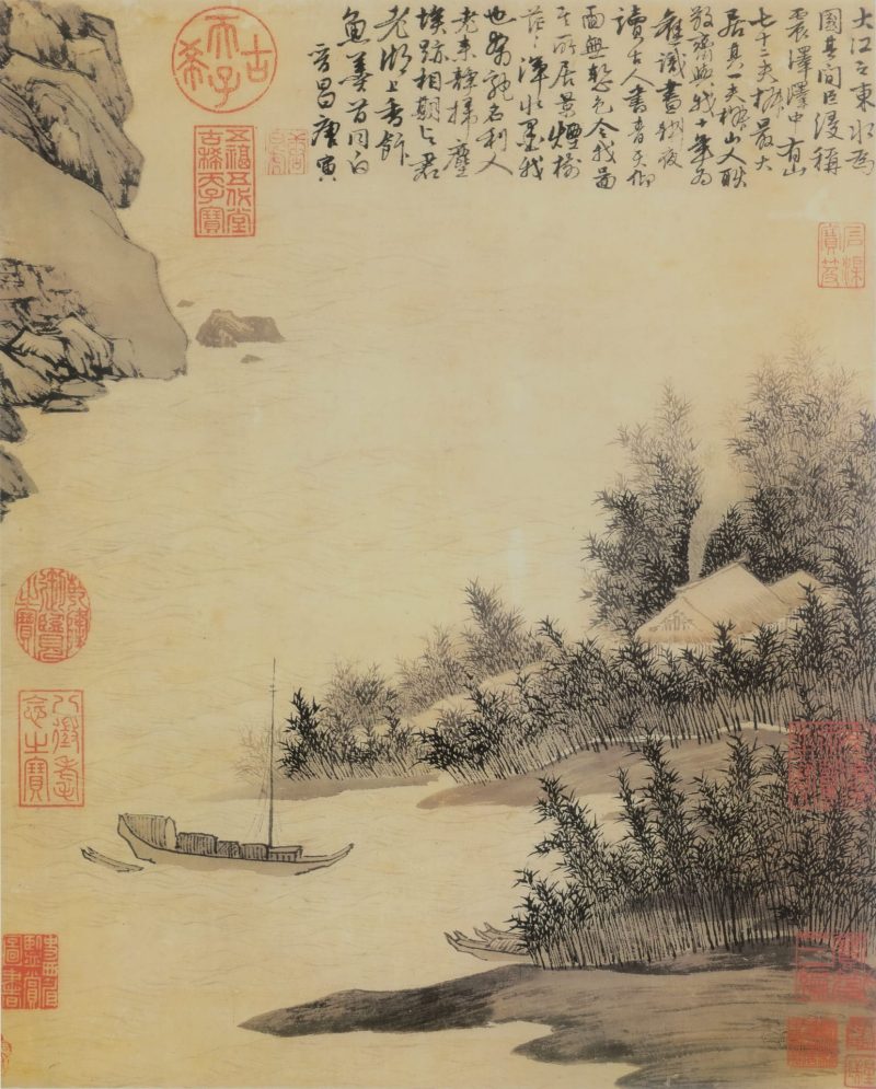 震泽烟树图