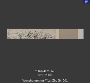 文征明-漪兰竹石图 分段1