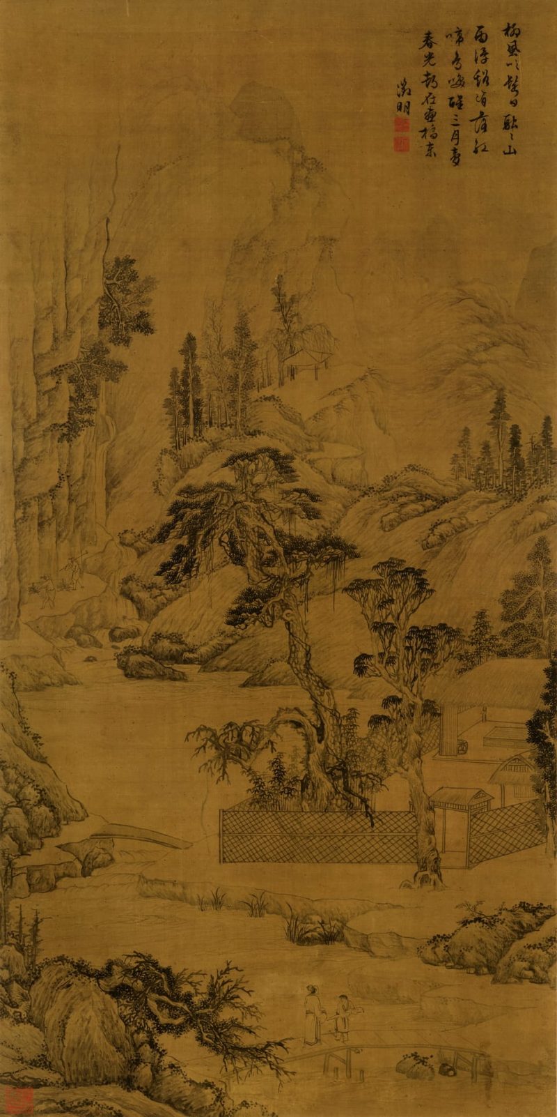 携琴访友图