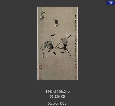 徐渭-驴背吟诗图