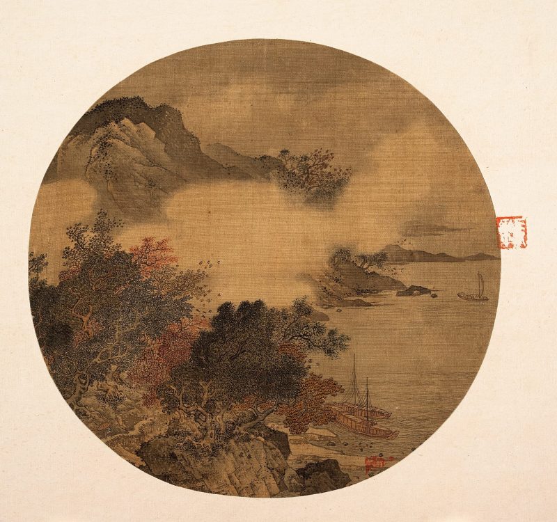 风雨泊舟图