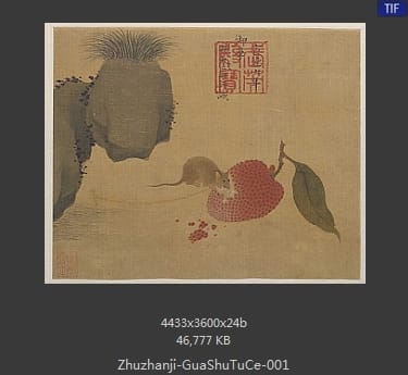 朱瞻基-瓜鼠图册页