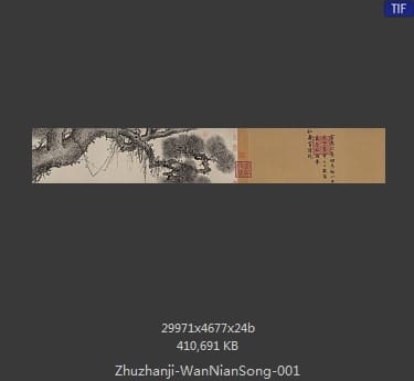 朱瞻基-万年松图 分段1