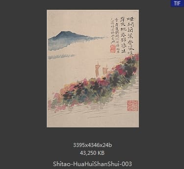 石涛-花卉山水册页