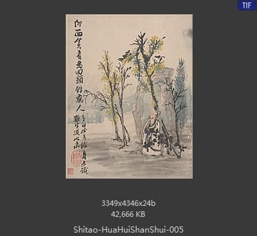 石涛-花卉山水册页