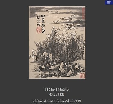 石涛-花卉山水册页
