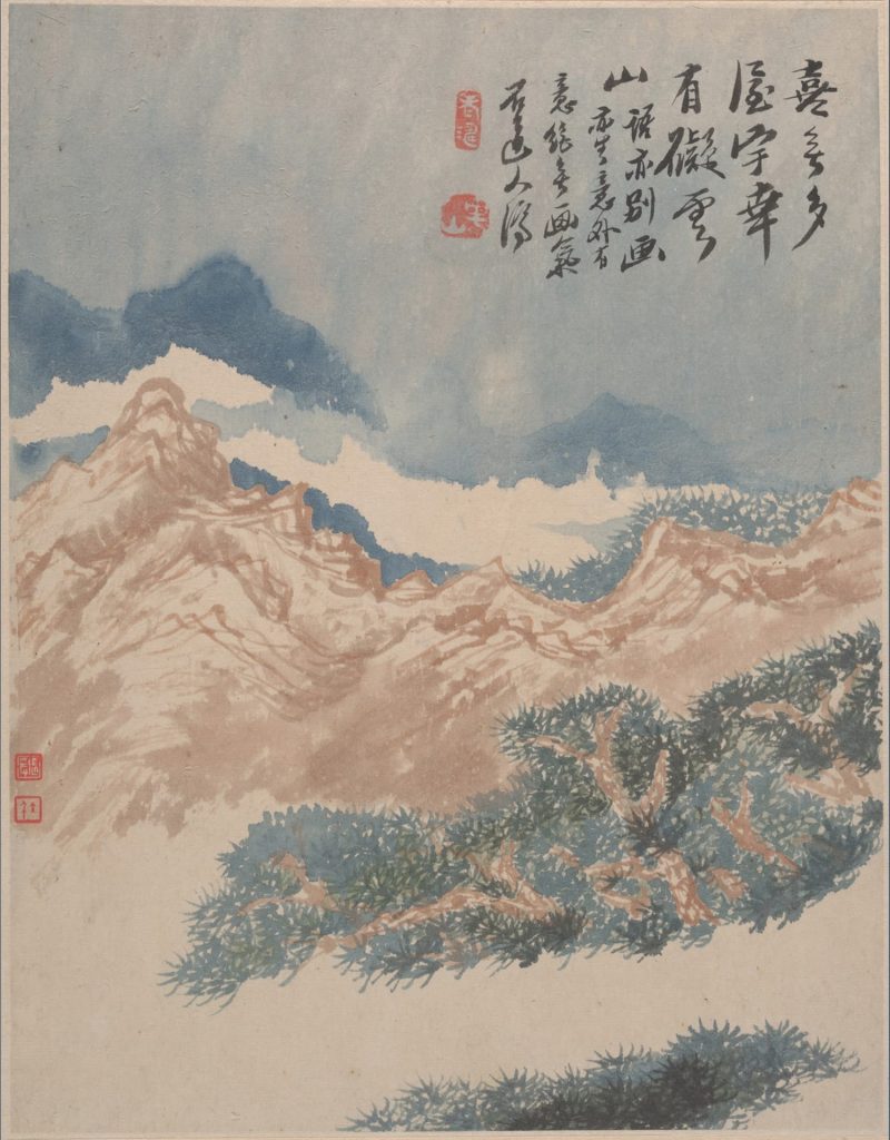 花卉山水册页