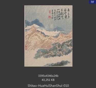 石涛-花卉山水册页