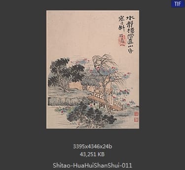 石涛-花卉山水册页