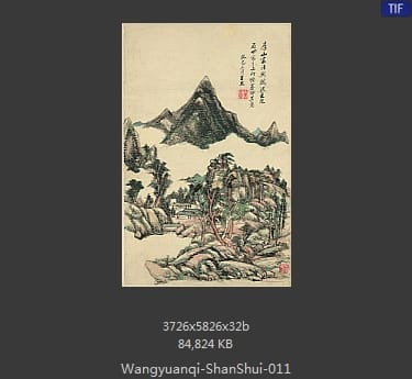 王原祁-山水十二开