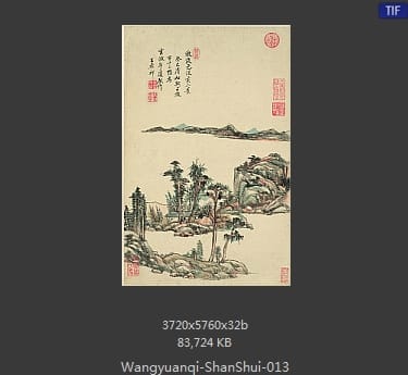 王原祁-山水十二开
