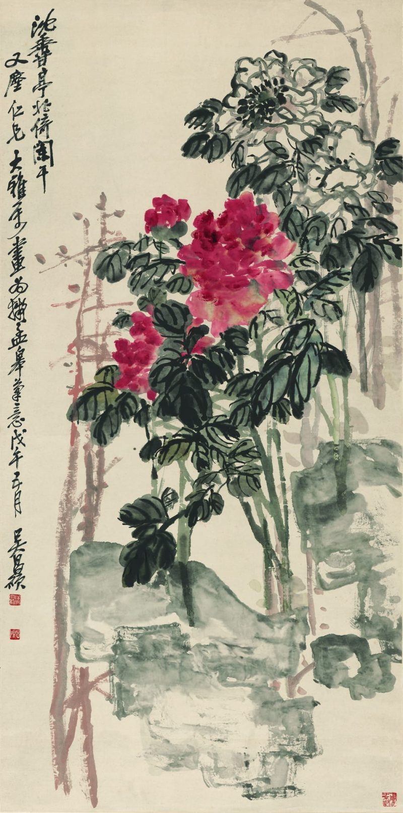 沈香亭牡丹图