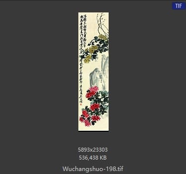 吴昌硕-牡丹菊花