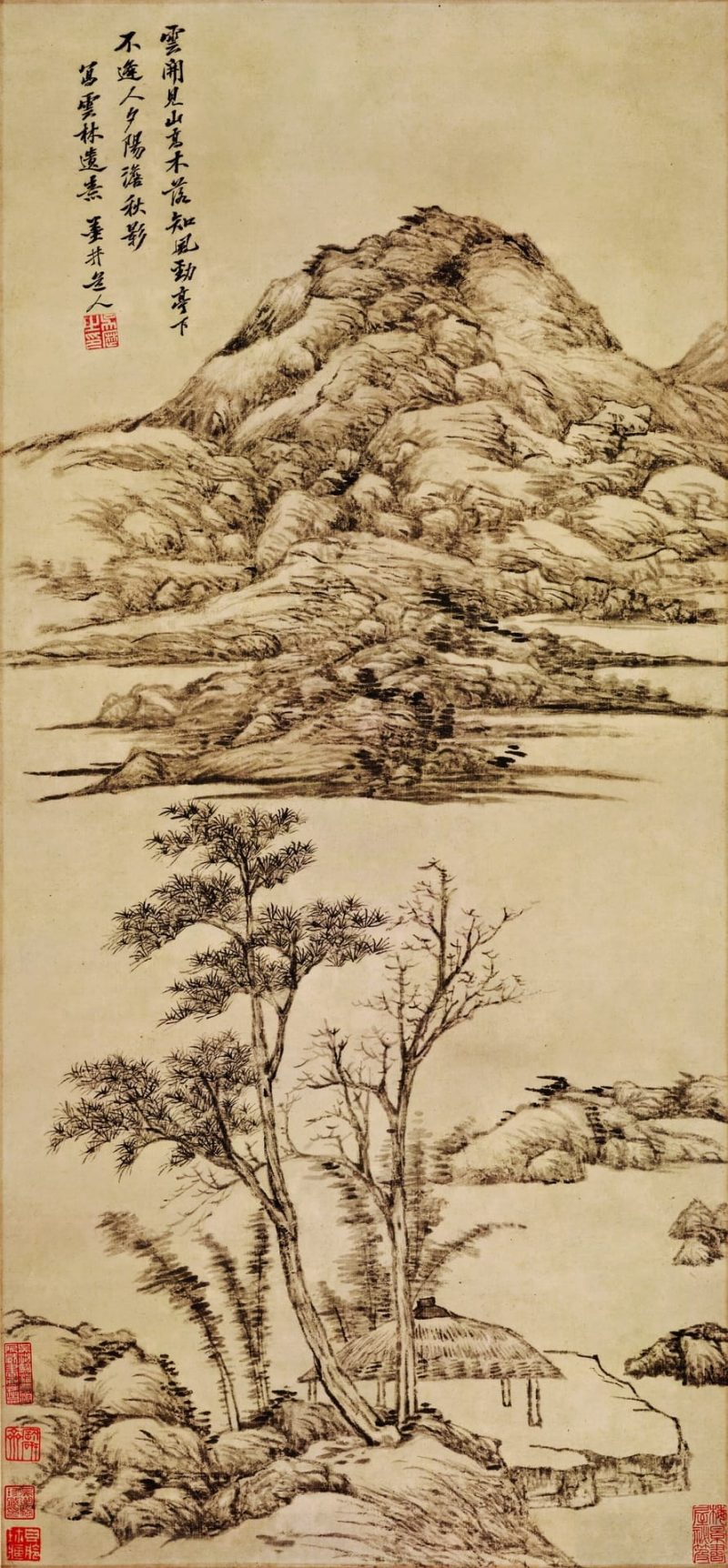 吴历夕阳秋影