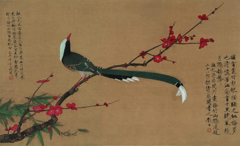 红梅鹧鸪图