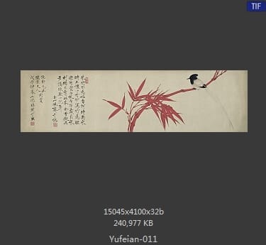 于非闇-朱竹图卷