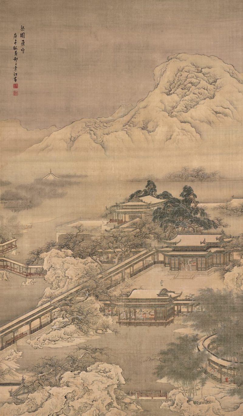梁园飞雪图