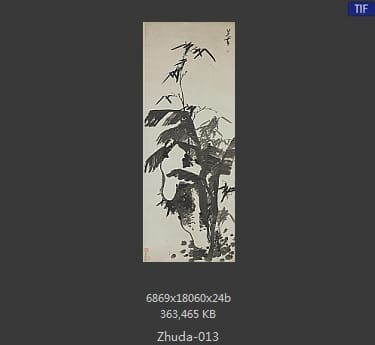 朱耷-芭蕉竹石图