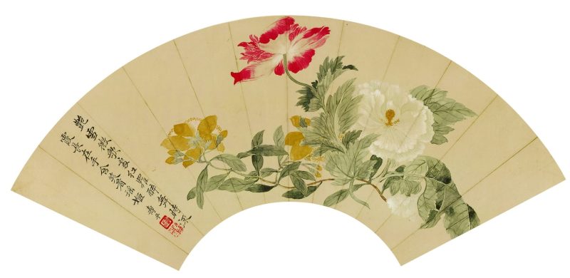 花卉扇面