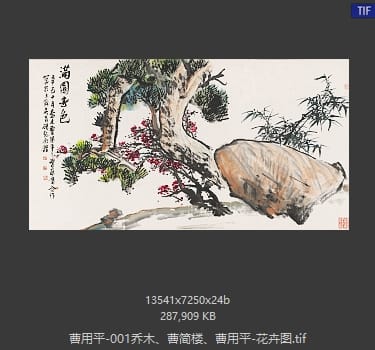 曹用平 乔木、曹简楼、曹用平-花卉图