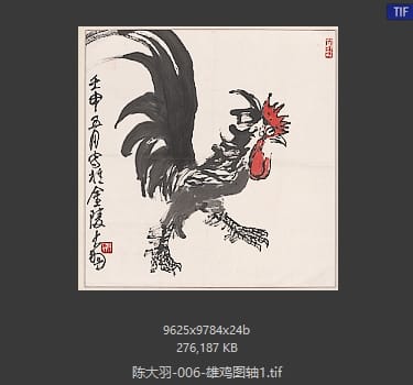 陈大羽 雄鸡图
