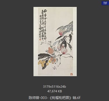 陈师曾 桃榴枇杷图