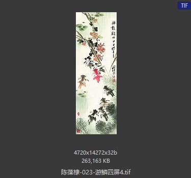 陈葆棣 游鳞四屏4