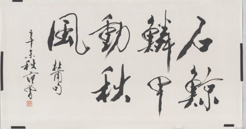 范曾 石鲸鳞甲动秋风