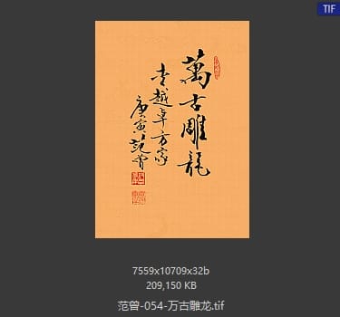 范曾 万古雕龙