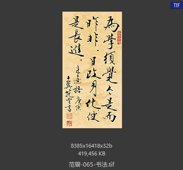 范曾 书法