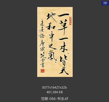 范曾 书法